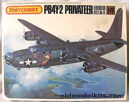 Matchbox 1/72 PB4Y-2 Privateer Liberator  - USA / French Navy or RAF RY3 C.Mk.IX - (PB4Y2), PK606 plastic model kit